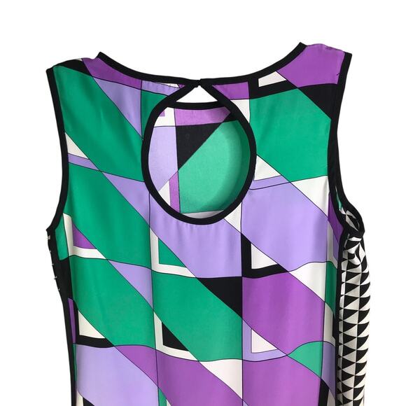 Alice Trixie Dress Wns Size XS Multi Color Sleeveless Keyhole Back 1960s summer - Picture 4 of 7